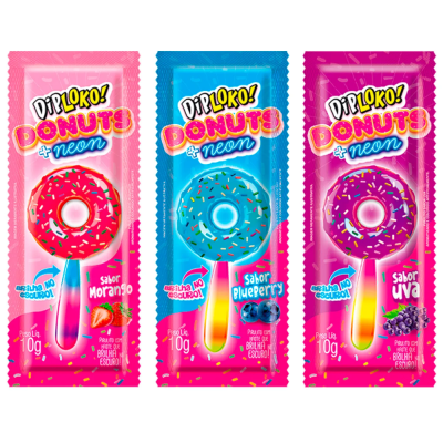 Pirulito Diploko Neon Donuts 10G