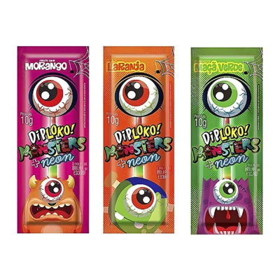 Pirulito Diploko Neon Olho Sortido 10G