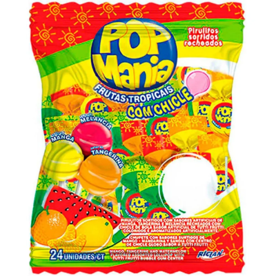 Pirulito Mega Pop Frut Trop 24Un