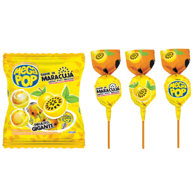 Pirulito Mega Pop Maracuja 24Un 102832