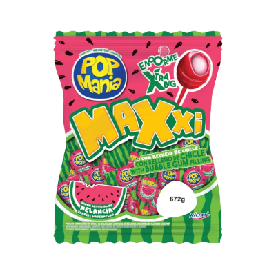 Pirulito Mega Pop Melancia 24Un