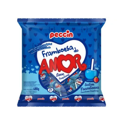 Pirulito Peccin Framboesa Do Amor 24Un