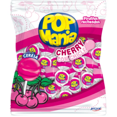 Pirulito Pop Mania Cherry 50Un