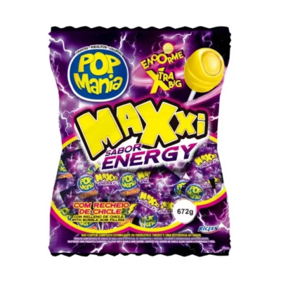 Pirulito Pop Mania Maxxi Energy 24Un