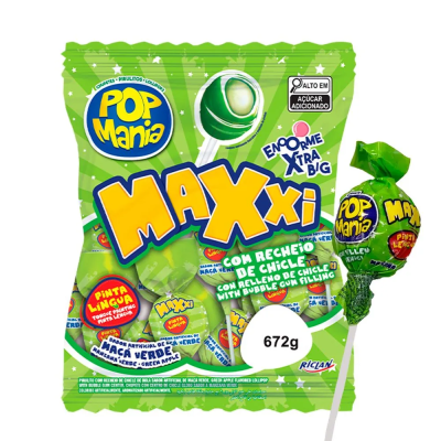 Pirulito Pop Mania Maxxi Maca Verde 24U