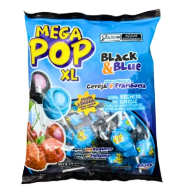 Pirulito Pop Mania Xl Cereja/Framboesa 552G