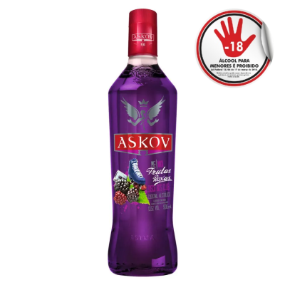 Vodka Askov 900Ml Frutas Roxa