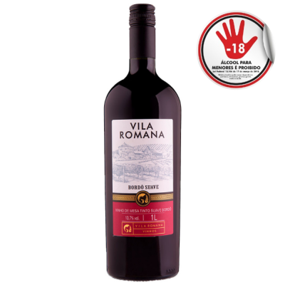 Vinho Vila Romana Tinto Suave 1Lt