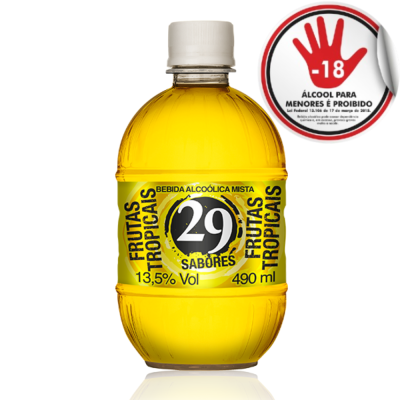 BEB ALC 29 SABORES 490ML FRT TROPICAIS