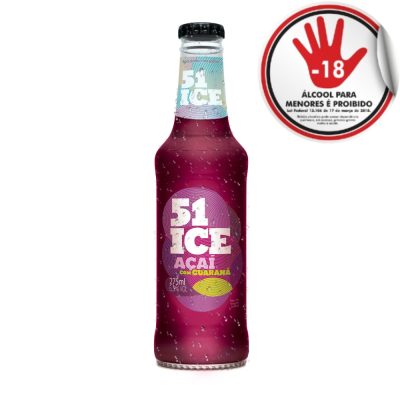 BEB ALC 51 ICE ACAI C/ GUARANA LN 275ML
