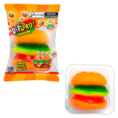 Bala Diploko Gummy Burguer 15G