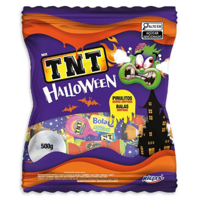 Bala E Pirulito Mix Tnt Halloween 500G