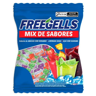Bala Freegells 475G Mix Sabores Azul