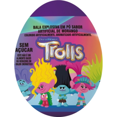 Bala Freegells Em Po Ovo Go Play Surpresatrolls/Morango