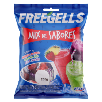 Bala Freegells Mix Azul Sabores 250G Mix Azul