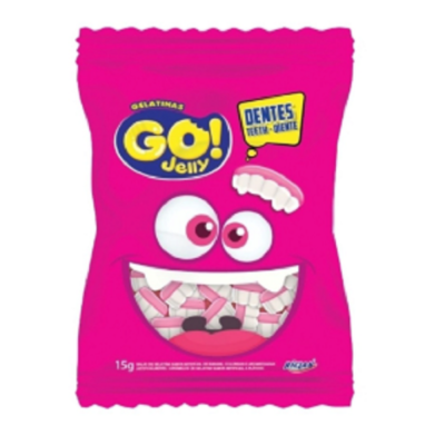 Bala Go Jelly 15 Gr Mini Dentes