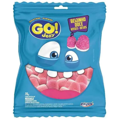 Bala Go Jelly 70 Gr Beijinho Doce