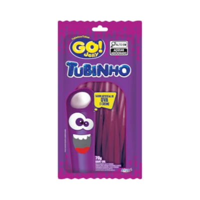 Bala Go Jelly 70 Gr Tubinho Uva