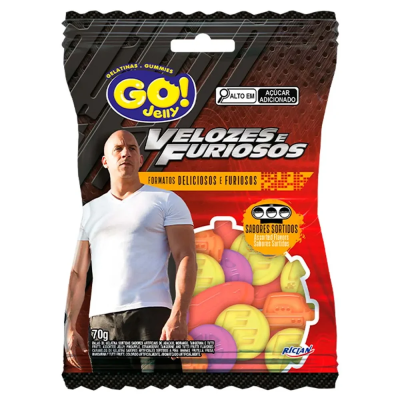 Bala Go Jelly 70 Gr Velozes E Furiosos