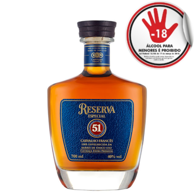 CACHACA 51 RESERVA CARVALHO FRANCES 700M