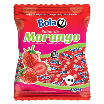 Bala Mast Freegells Bola 7 Morango 600G