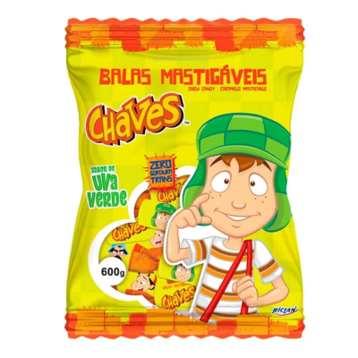Bala Mast Freegells Chaves Uva Verde 600G