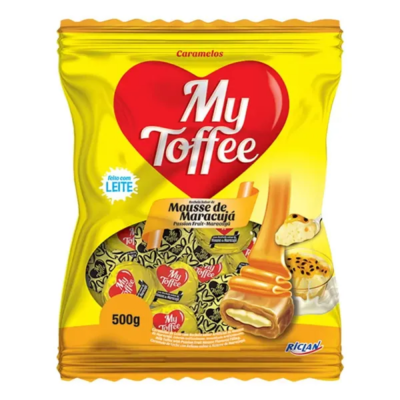 Bala My Toffee 500Gr Mousse De Maracuja