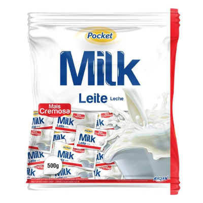 Bala Pocket 500Gr Milk Leite