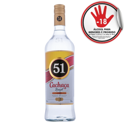 CACHACA 51 TIPO EXPORTACAO 700ML