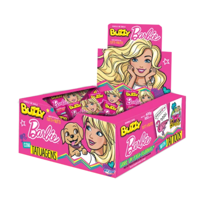 Chicle Buzzy Barbie Tattoo Hortela 20/1