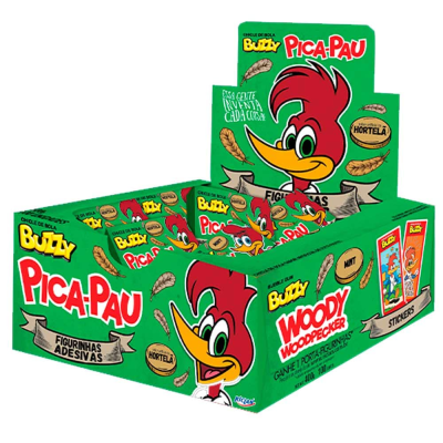 Chicle Buzzy Pica Pau Hortela 20/60Un