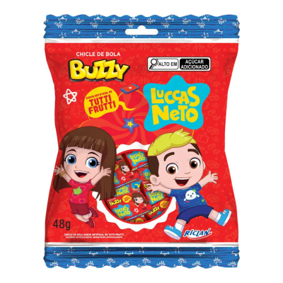 Chicle Buzzy Sm Luccas Neto Tutti Fru 48G