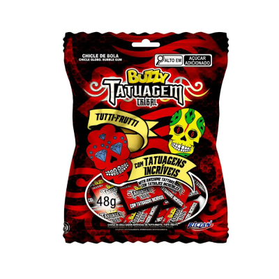 Chicle Buzzy Sm Tattoo Tribal Tutti Frutt