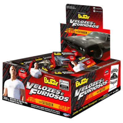 Chicle Buzzy Velozes E Furiosos 360G Tutti Frutti