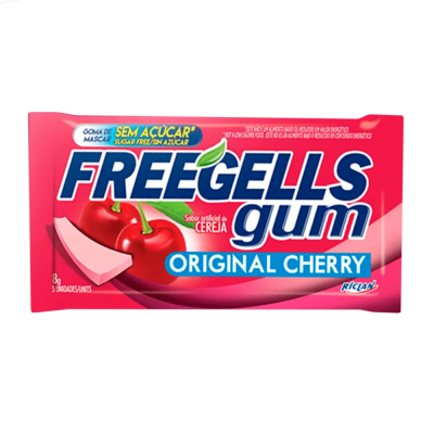 Chicle Freegells Gum Cereja 8G