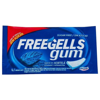 Chicle Freegells Gum Hortela 8G