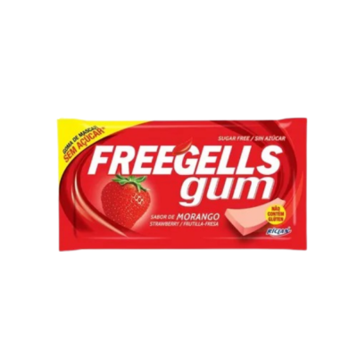 Chicle Freegells Gum Morango 8G