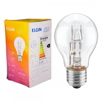 Lampada Elgin Eco Halogena 105W 127V Transparente