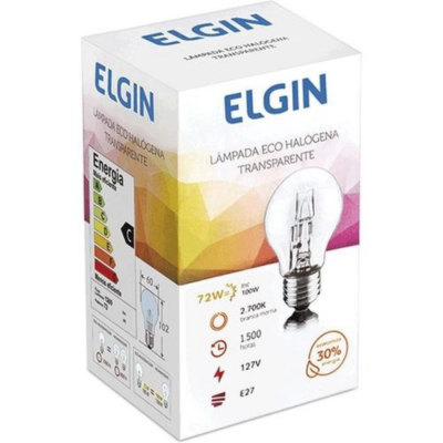 Lampada Elgin Eco Halogena 72W 127V Transparente