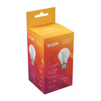 Lampada Elgin Eco Halogena 72W 220V Transparente