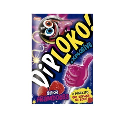 Pirulito Diploko Booom Like Framboesa 11G