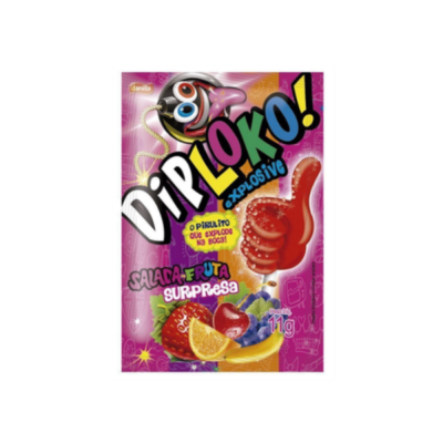 Pirulito Diploko Booom Like Salada Frutas 11G