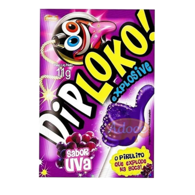 Pirulito Diploko Booom Like Uva 11G